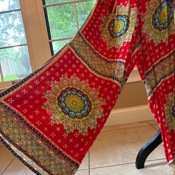 Band of Gypsies palazzo suzani print pants large - Picture 3 of 5